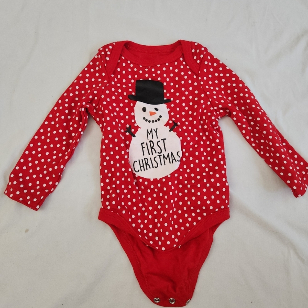 Weeplay Infant girl 3-6m first christmas onesie #JL1